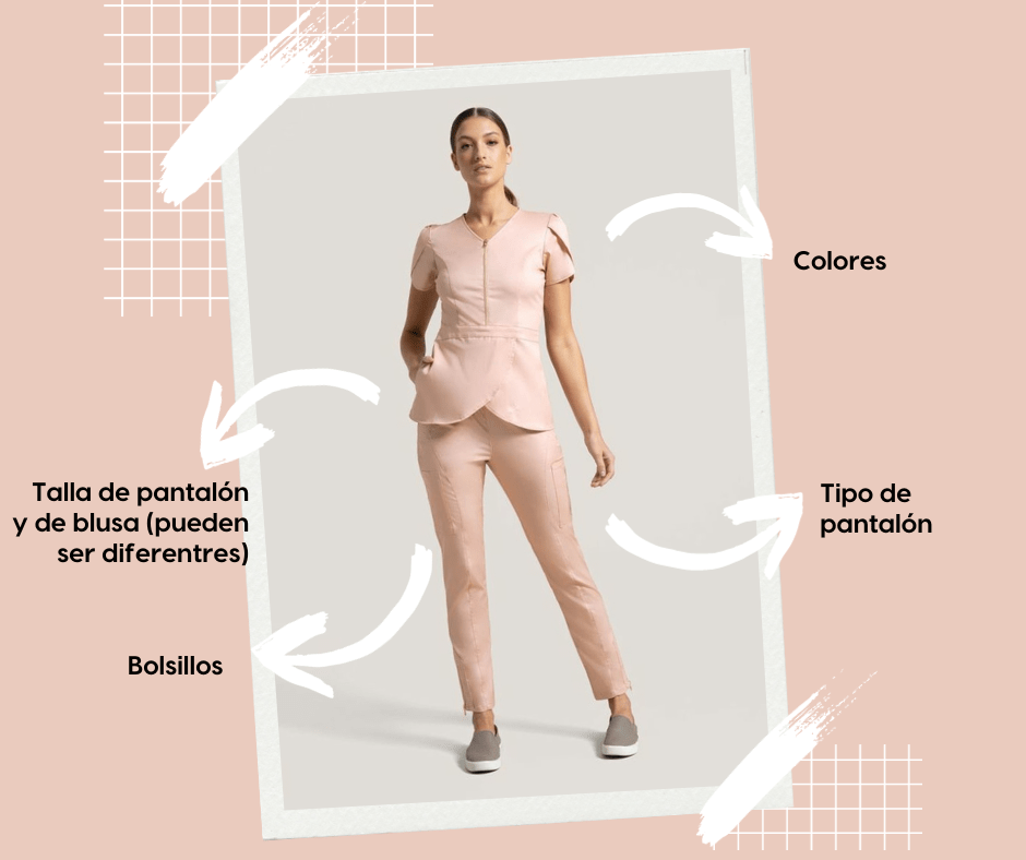 Con tus Uniformes Pespunte tienes la opción de personalizarlos como quieras.